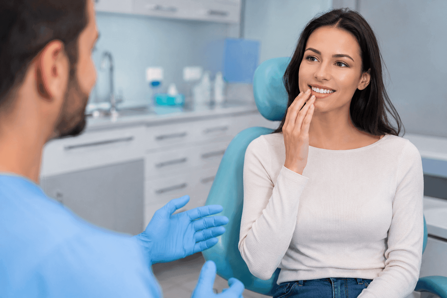 Professional teeth whitening treatment